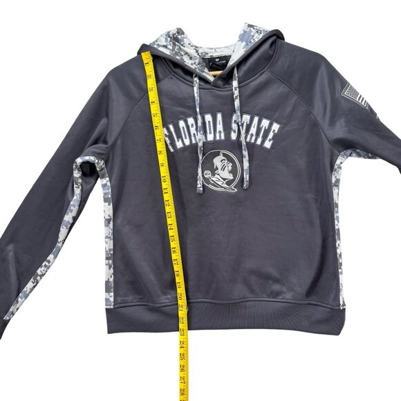 Florida State Seminoles OHT Hoodie Womens Grey Camo Military Appreciation Size M - Picture 7 of 9